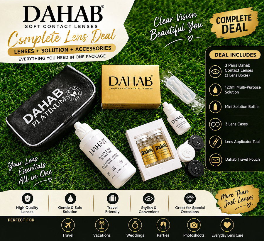 Dahab Platinum Complete Lens Deal – 3 Pairs + Solution + Travel Kit